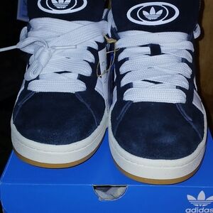 Adidas Men’s Black Suede Sneakers with Off-White Sole